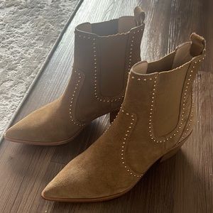 Paige Saddle Studded Willa Western Chelsea Booties